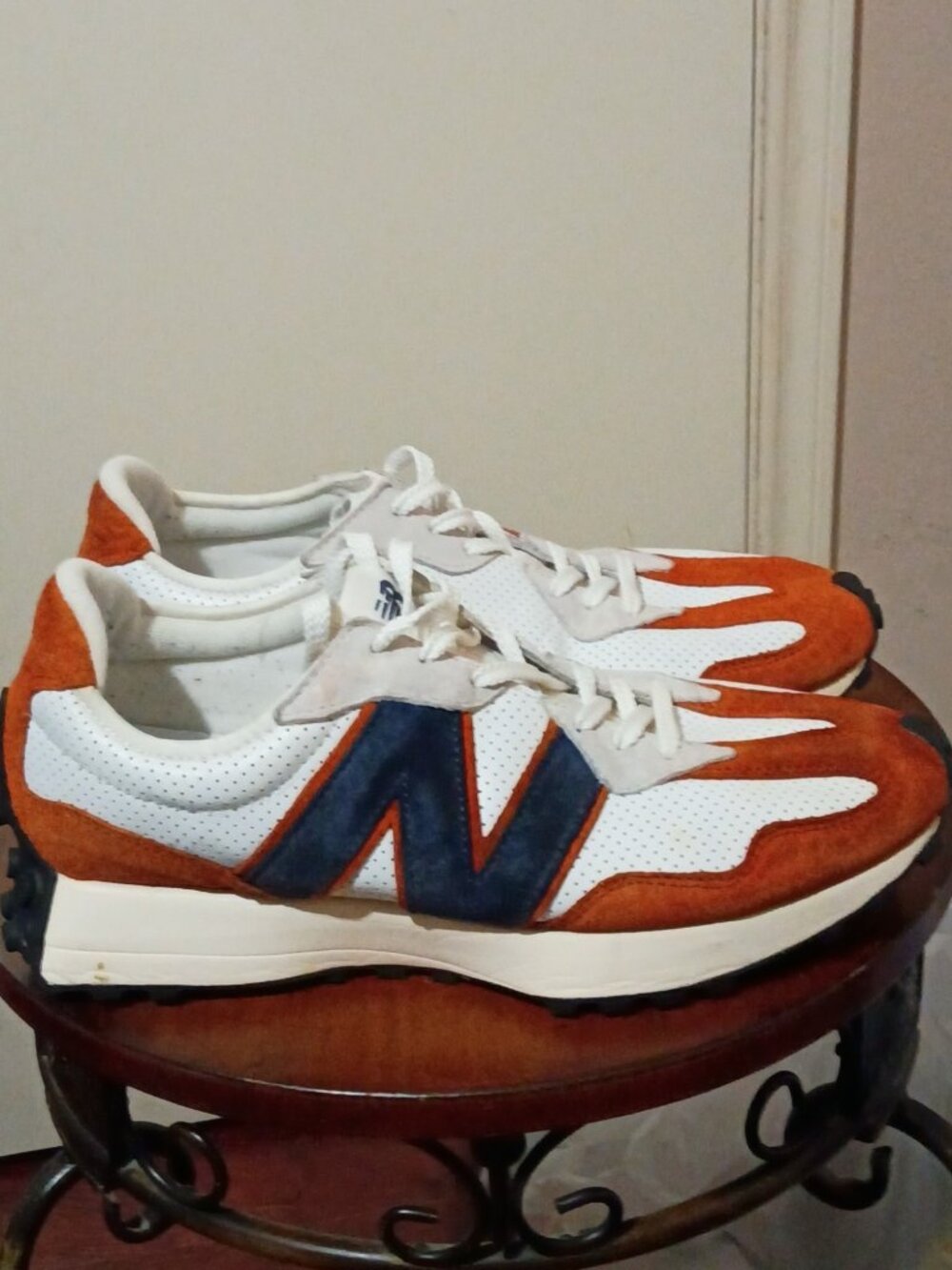 New Balance 327 Mens US 12 EU 46.5 “White Natural Indigo” Sneakers Retro Sport